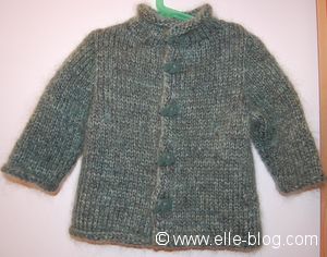Photo gilet frnesie et Kid Mohair sur ceintre